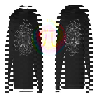 314 Pi Number Tie Dye Symbol Pi Day Math Teachers Students Long Sleeve T-Shirt - Monsterry
