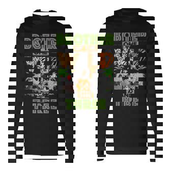 3rd Birthday Zoo Safari Jungle Brother Of The Wild And Three Long Sleeve T-Shirt - Monsterry