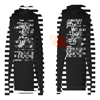 3Rd Year Down Football Lover Third Birthday Boy Party Long Sleeve T-Shirt | Seseable CA