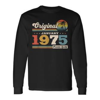 50Th Birthday Man Januaryintage 1975 Langarmshirts - Geschenkecke