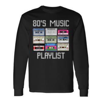 80Er Jahre Retro Motto Kassette 80'S Music Playlist Langarmshirts - Geschenkecke