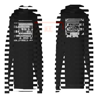 80s 90s Nostalgic Retro Cassette Tape Throwback-Memories Long Sleeve T-Shirt - Monsterry