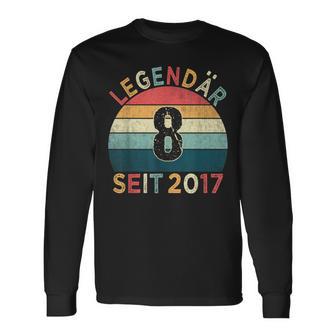 8Th Birthday Legendary Since 2017Intage 8 Years Old Langarmshirts - Geschenkecke