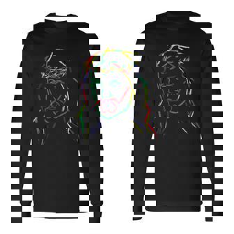 Abstract Jesus Graphic Image Cool Fun Piece Tank Top Long Sleeve T-Shirt - Monsterry