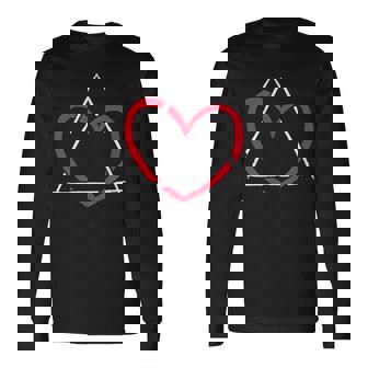 Adopt Symbol Triangle Heart Gotcha Day Family Adoption Long Sleeve T-Shirt - Monsterry