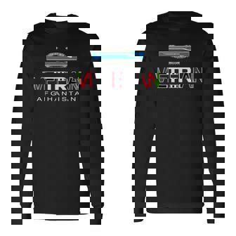 Afghanistan Veteran With CIB Shirt Long Sleeve T-Shirt - Monsterry