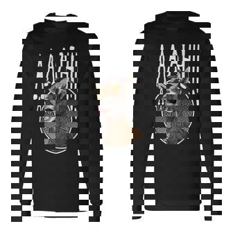 Ahhh Gritando Goat Regalo Divertido Amante De Las Cabras Gritando Cabra Camiseta de manga larga - Regaloses