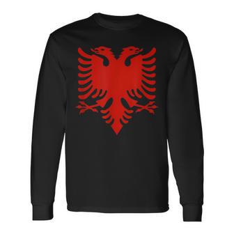 Albanian Flag Albania Eagle Shqip Shqiponja Albania Langarmshirts - Geschenkecke