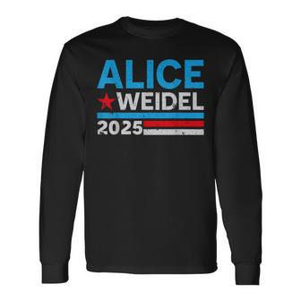 Alice Weidel Fan Item German Chancellor 2025 Alice Weidel Blue Langarmshirts - Geschenkecke