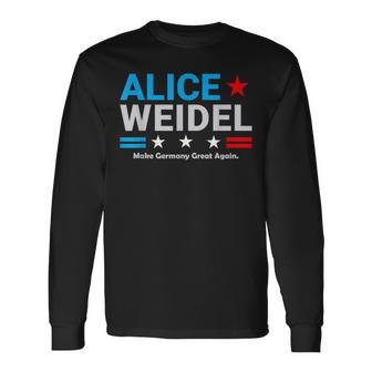 Alice Weidel Fan Item Germany Chancellor 2025 Langarmshirts - Geschenkecke