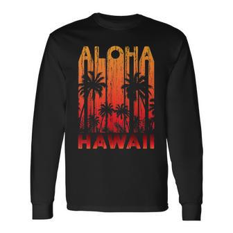 Aloha Hawaii Palm Trees Paradise Beach Holiday Summer Langarmshirts - Geschenkecke