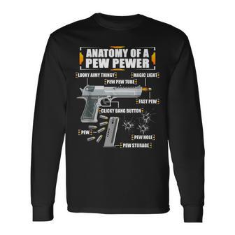 Anatomy Of A Pew Pewer Pistol 9 Mm Sports Shooting Langarmshirts - Geschenkecke