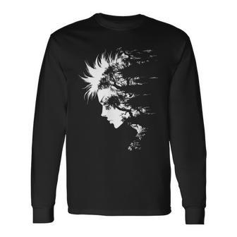 Anime Manga Motif Illustration Anime T-shirt à manches longues - Cadeauxyz