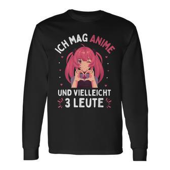 I Like Anime And Maybe 3 People Japanese Manga Langarmshirts - Geschenkecke