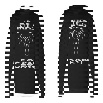 Aries Season April Birthday Zodiac Horoscope Astrology Premium Long Sleeve T-Shirt - Monsterry