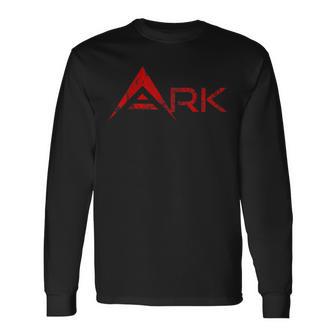 Ark Kryptocurrency -Intage & Distressed Logo Langarmshirts - Geschenkecke