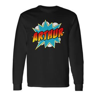 Arthur Name Comic Book Superheroes For Boys Langarmshirts - Geschenkecke