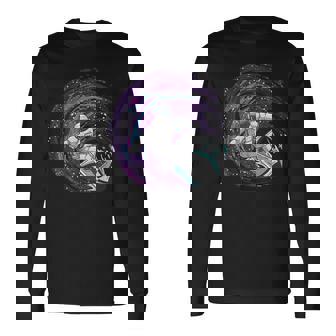 Astronaut Surfing Spaceman Galaxy Space Lover T-shirt à manches longues - Cadeauxyz