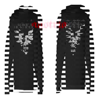 Austria Eagle Austrian Patriot Crest Retro Langarmshirts - Geschenkecke