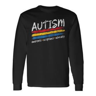 Autism Awareness Apparel – Support Acceptance & Advocacy Long Sleeve T-Shirt - Monsterry