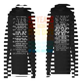 Awesome 25th Birthday Tee 25 Years Old Men Age 25 Long Sleeve T-Shirt - Monsterry