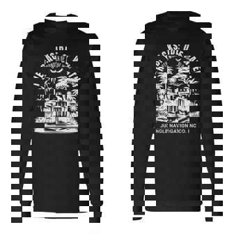 Backside Of Water Cruise Through The Jungle Theme Park Ride Long Sleeve T-Shirt - Thegiftio