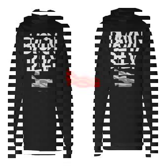 Bacon Belly Graphic Print For Bacon Addicts Premium Long Sleeve T-Shirt - Monsterry