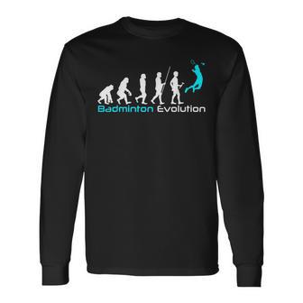 Badminton Evolution For Badminton Lovers Langarmshirts - Geschenkecke