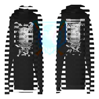 Baseball Drip For Boys Home Plate Ice Cream Drip Youth Sport Long Sleeve T-Shirt | Seseable CA