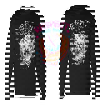 Baseball Drip For Boys Ice Cream Respect The Drip Baseball Long Sleeve T-Shirt - Monsterry