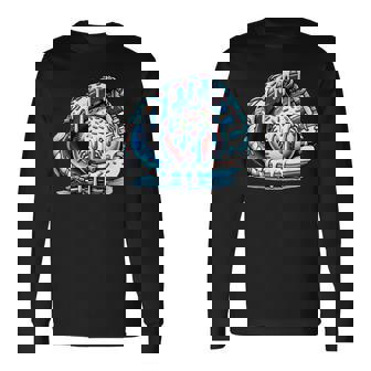 Baseball Drip Ice Cream Sprinkles Baseball Glove Long Sleeve T-Shirt | Mazezy