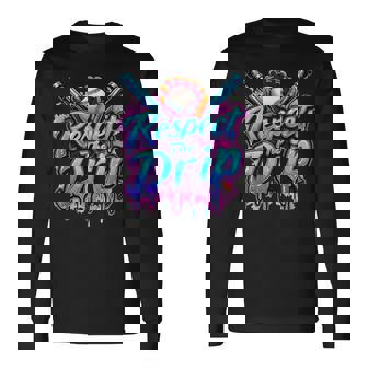 Baseball Respect Drip Boys Ice Cream The Drip Youth Long Sleeve T-Shirt - Monsterry