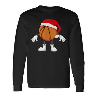 Basketball Christmas Santa Basketball Santa Langarmshirts - Geschenkecke