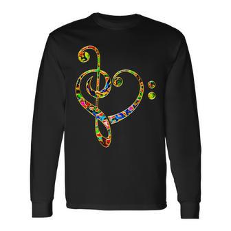 Bass Clef Heart I Love Music Bass Langarmshirts - Geschenkecke