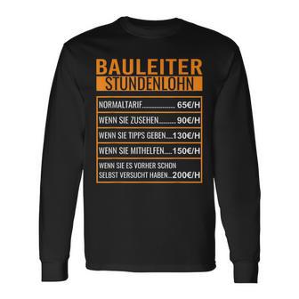 Baustelle Stundenlohn Langarmshirts - Geschenkecke