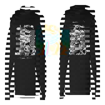 Bearded Dragon Shaving Cute Graphic Reptile Tee Tank Top Long Sleeve T-Shirt - Monsterry