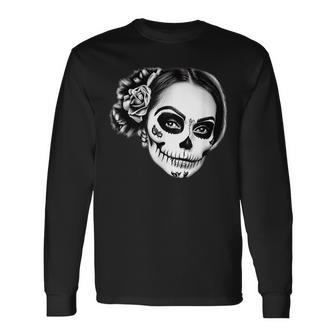 Beautiful La Catrina Santa Muerte Mexican Langarmshirts - Geschenkecke