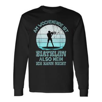 Weekend Biathlon Biathlon Fan Winter Sports Biathlon Langarmshirts - Geschenkecke