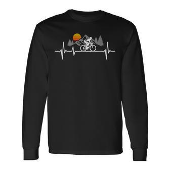 Bicycle Heartbeat Cyclist Road Bike Langarmshirts - Geschenkecke