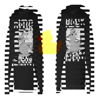 Big Duck Energy Rubber Ducky Duck Lover Long Sleeve T-Shirt - Monsterry