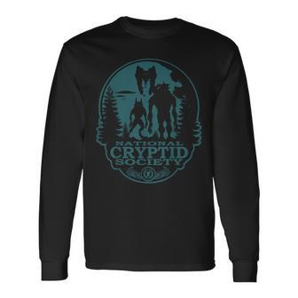 Bigfoot Dogman Mothman Ufo National Cryptid Society Crest Langarmshirts - Geschenkecke