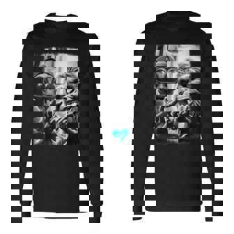 Bigfoot Sasquatch Alien Lovefest Love Hand Sign 0Ltd4v Long Sleeve T-Shirt - Thegiftio UK