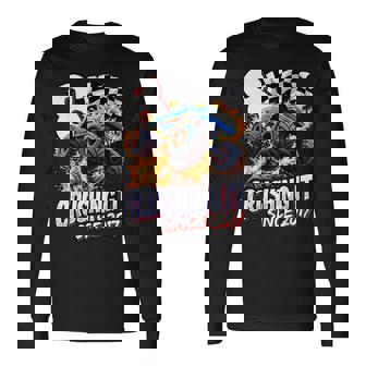 Birthday Monster Truck 8 Year Old Boys 8Th Party Born 2017 Long Sleeve T-Shirt - Monsterry