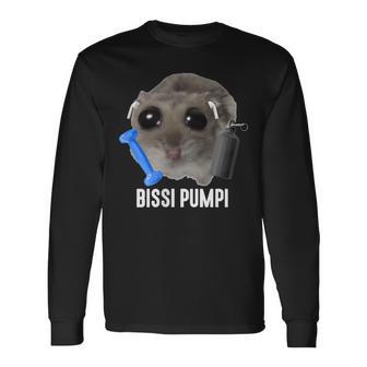 Bissi Pumpi X Sad Hamster Meme Fitness Gym Sports Training Langarmshirts - Geschenkecke