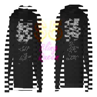 Bling Queen Jewelry Consultant Crew Event Pop Up Sales Long Sleeve T-Shirt - Monsterry