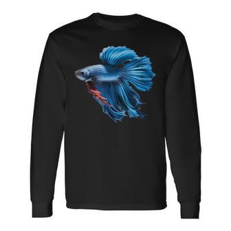 Blue Betta Fish And Siamese Betta Fish Tank Owner Langarmshirts - Geschenkecke