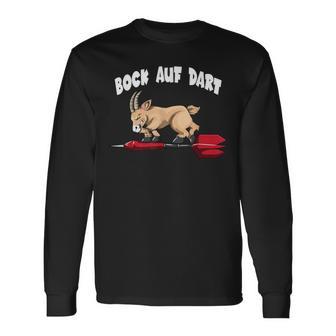 Bock On Dart Player Dartboard Goat Bock Darts Langarmshirts - Geschenkecke