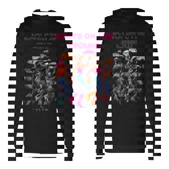 Boots On The Ground Line Dancing Queens Black Group Dance Long Sleeve T-Shirt - Thegiftio