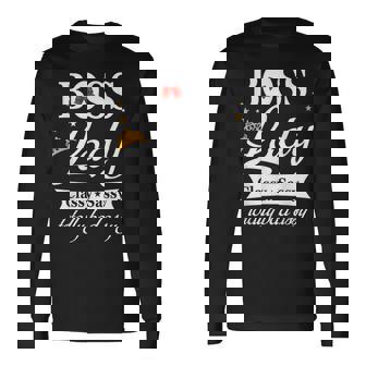 Boss Lady Classy Sassy National Boss's Day Long Sleeve T-Shirt | Mazezy