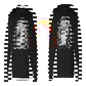 Botanical Spring Flowers Rabbit Wild Rabbit Woodland Forest Tank Top Long Sleeve T-Shirt - Monsterry